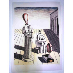 Giorgio De Chirico lithograph cm 50x70 signature pencil