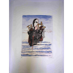 Giorgio De Chirico lithograph cm 50x70 signature pencil