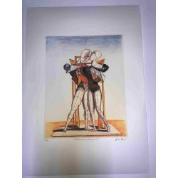 Giorgio De Chirico lithograph cm 50x70 signature pencil
