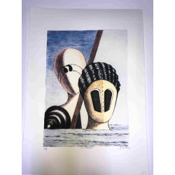 Giorgio De Chirico lithograph cm 50x70 signature pencil
