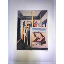 Giorgio De Chirico lithograph cm 50x70 signature pencil