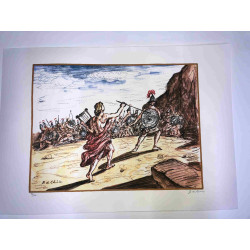 Giorgio De Chirico litho 50x70 cm potloodhandtekening
