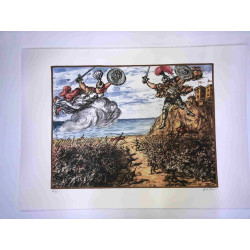 Giorgio De Chirico litho 50x70 cm potloodhandtekening