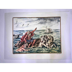 Giorgio De Chirico lithograph cm 50x70 signature pencil