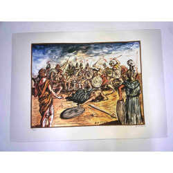 Giorgio De Chirico lithograph cm 50x70 signature pencil