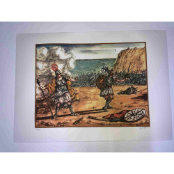 Giorgio De Chirico lithograph cm 50x70 signature pencil