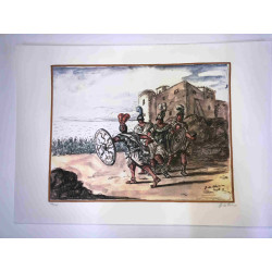 Giorgio De Chirico litho 50x70 cm potloodhandtekening