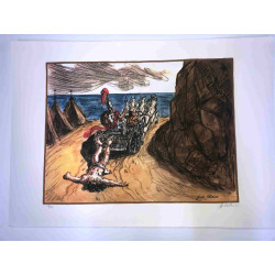 Giorgio De Chirico lithograph cm 50x70 signature pencil