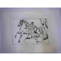 Giorgio De Chirico lithograph cm 50x70 signature pencil