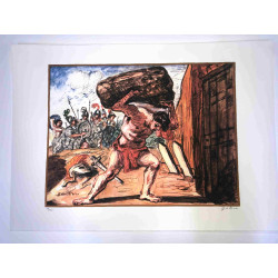 Giorgio De Chirico lithograph cm 50x70 signature pencil