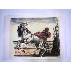 Giorgio De Chirico lithograph cm 50x70 signature pencil