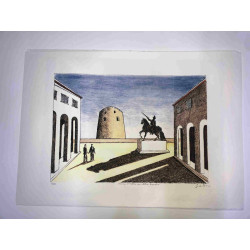 Giorgio De Chirico lithograph cm 50x70 signature pencil