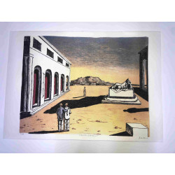 Giorgio De Chirico lithograph cm 50x70 signature pencil