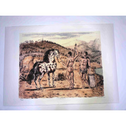 Giorgio De Chirico lithograph cm 50x70 signature pencil