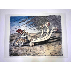 Giorgio De Chirico lithograph cm 50x70 signature pencil