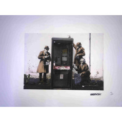 Banksy-lithografie off-set 50x35 cm handtekeningstempel POW-editie