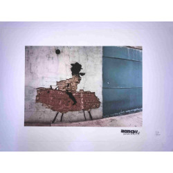 Banksy-lithografie off-set 50x35 cm handtekeningstempel POW-editie