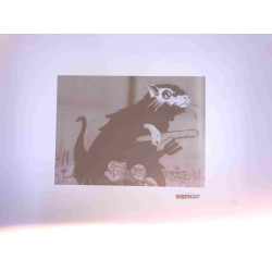 Litografia Banksy off set 50x35 cm timbru semnătură ediție POW