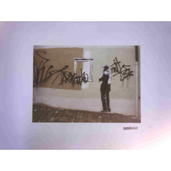 Litografia Banksy off set 50x35 cm timbru semnătură ediție POW