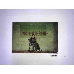 Banksy-lithografie off-set 50x35 cm handtekeningstempel POW-editie