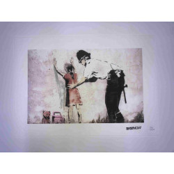 Litografia Banksy off set 50x35 cm timbru semnătură ediție POW
