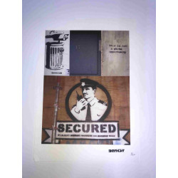 Banksy-lithografie off-set 50x35 cm handtekeningstempel POW-editie