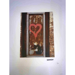 Banksy-lithografie off-set 50x35 cm handtekeningstempel POW-editie