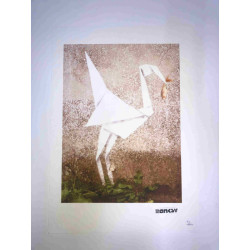 Banksy-lithografie off-set 50x35 cm handtekeningstempel POW-editie