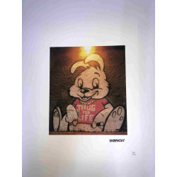 Litografia Banksy off set 50x35 cm timbru semnătură ediție POW