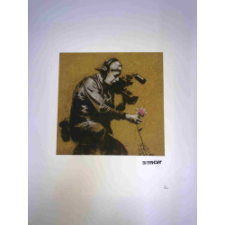 Banksy-lithografie off-set 50x35 cm handtekeningstempel POW-editie