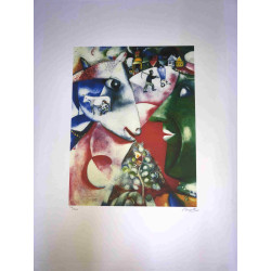 Litografía de Marc Chagall, tamaño 50x70 cm