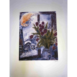 Litografía de Marc Chagall, tamaño 50x70 cm