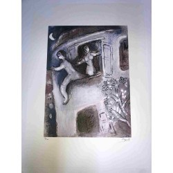 Litografía de Marc Chagall, tamaño 50x70 cm