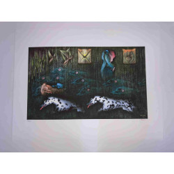 Toyen Marie Cermínova Litografia off set cm 50x65 firma su lastra con  certificato