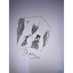 Toyen Marie Cermínova Litografia off set cm 50x65 firma su lastra con  certificato