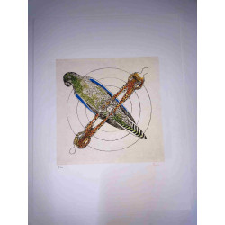 Toyen Marie Cermínova Lithografie off set 50x65 cm handtekening op plaat met certificaat