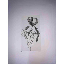 Toyen Marie Cermínova Litografia off set cm 50x65 firma su lastra con  certificato