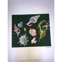 Yayoi Kusama Lithografie off set 50x65 cm handtekening op plaat met certificaat