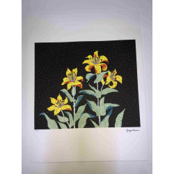 Yayoi Kusama  Litografia off set cm 50x 65 firma su lastra con certificato
