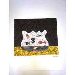 Yayoi Kusama  Litografia off set cm 50x 65 firma su lastra con certificato