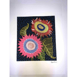 Yayoi Kusama  Litografia off set cm 50x 65 firma su lastra con certificato