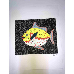 Yayoi Kusama  Litografia off set cm 50x 65 firma su lastra con certificato