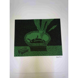 Yayoi Kusama Lithografie off set 50x65 cm handtekening op plaat met certificaat