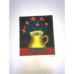 Yayoi Kusama  Litografia off set cm 50x 65 firma su lastra con certificato