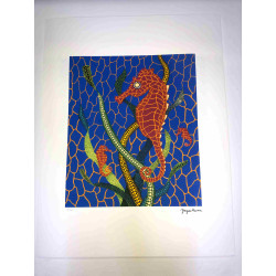 Yayoi Kusama Lithografie off set 50x65 cm handtekening op plaat met certificaat