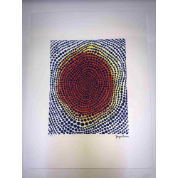 Yayoi Kusama  Litografia off set cm 50x 65 firma su lastra con certificato