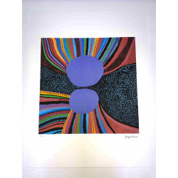 Yayoi Kusama  Litografia off set cm 50x 65 firma su lastra con certificato