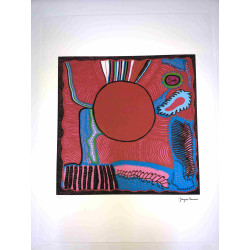 Yayoi Kusama  Litografia off set cm 50x 65 firma su lastra con certificato