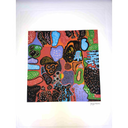 Yayoi Kusama  Litografia off set cm 50x 65 firma su lastra con certificato