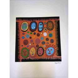 Yayoi Kusama  Litografia off set cm 50x 65 firma su lastra con certificato